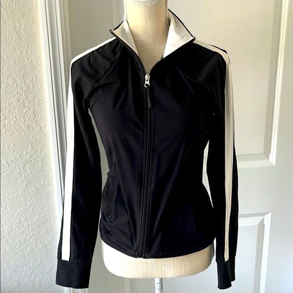 SMART SET Front Zipper Black and White Cotton Women's Jacket - Picture 1 of 8